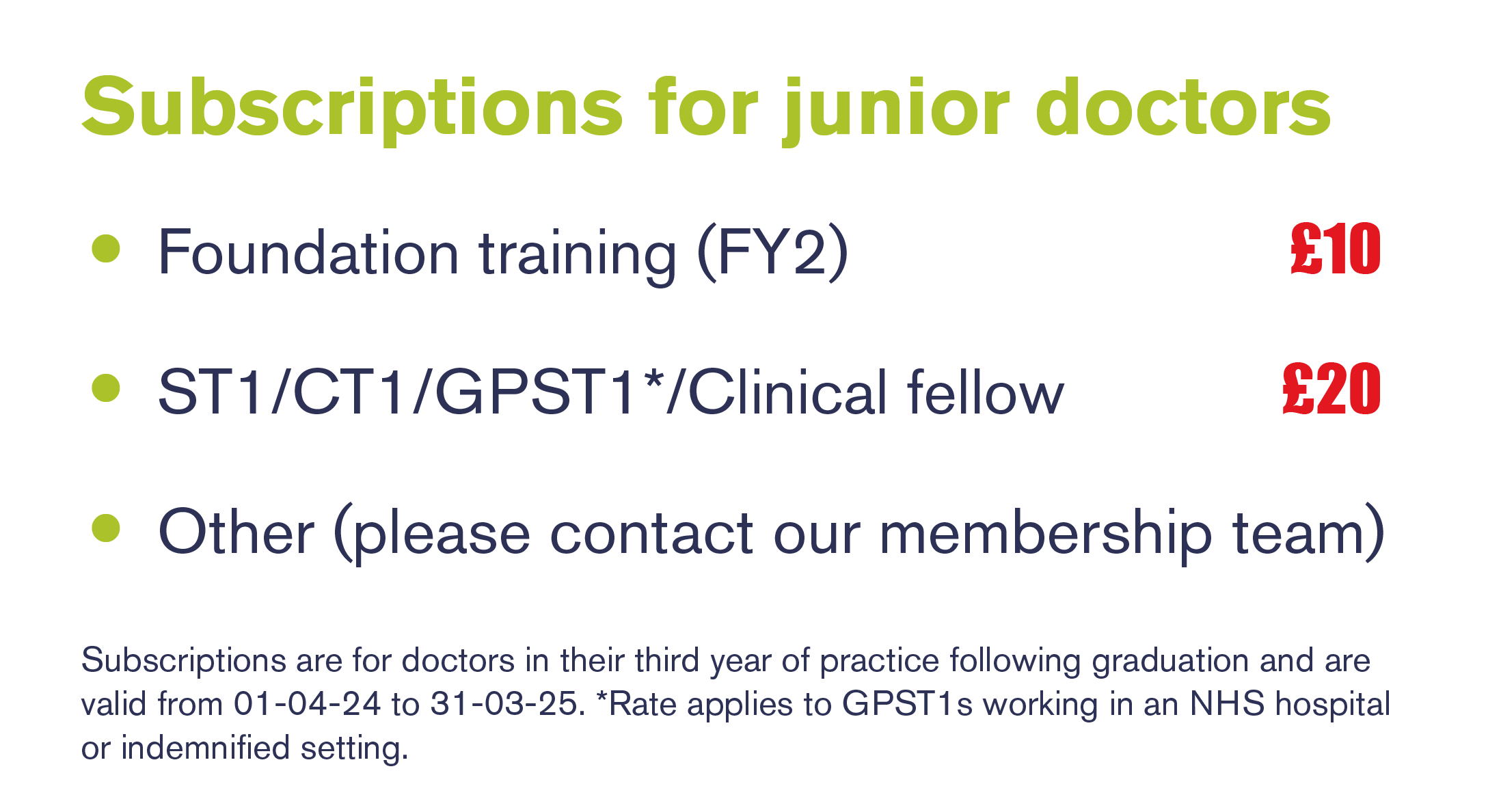 Image showing subscription prices for Scotland in bullet points.